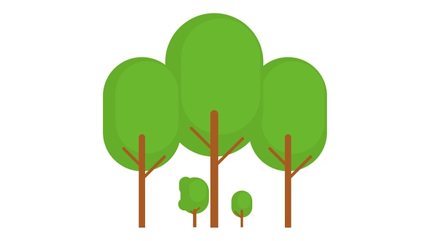 Trees insolated vector illustration