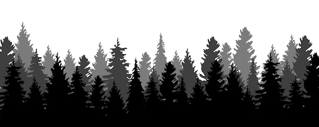 Trees silhouettes background