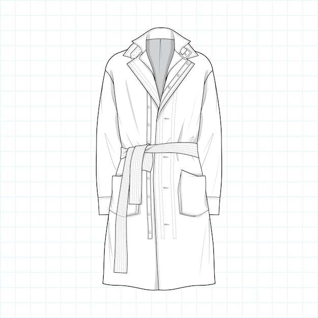 Vector trench coat jacket