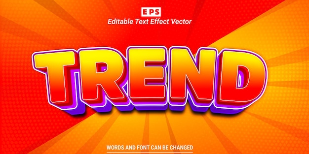 Trend 3d Editable Text Effect Vector With Background