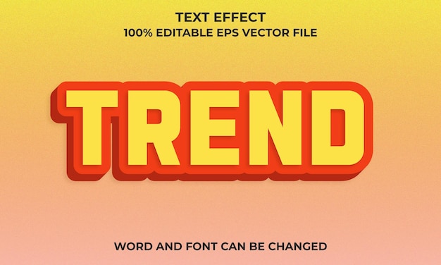 Trend 3d text Effect Style Trend Editable Text Effect