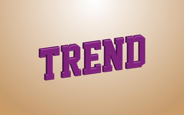 Trend 3d text effect