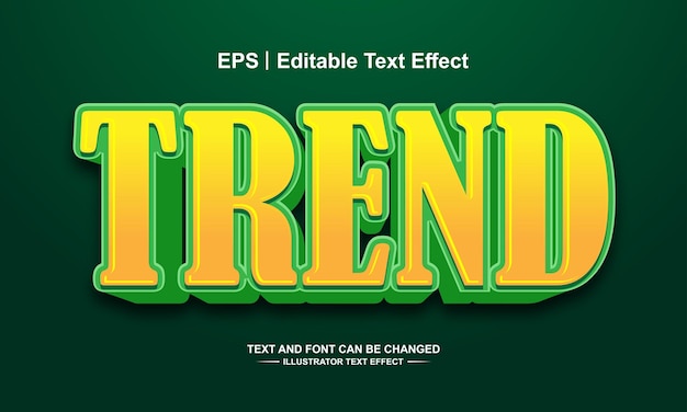 Trend editable text effect