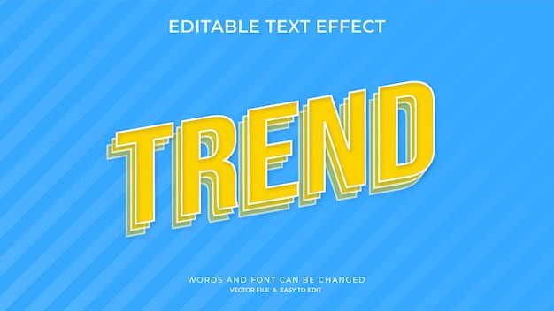 Trend Editable text effects