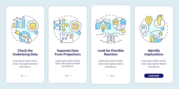 Trend evaluation onboarding mobile app screen