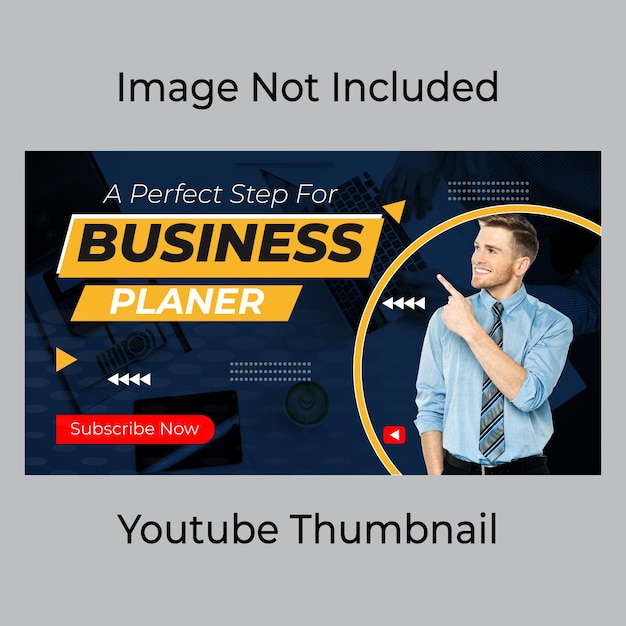 trend and professional vector youtube thumbnail design template