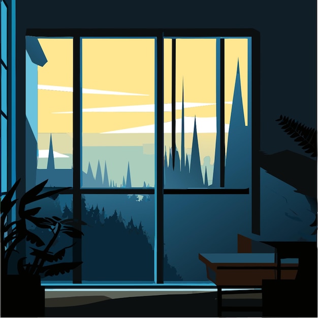 Vector trend window vector illustration