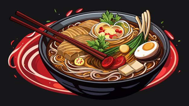 Trending Ramen in black bowl