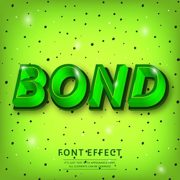 Trendy 3d typeface text effect title