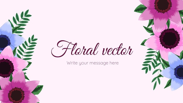 Trendy abstract floral art template banners, posters with flowers