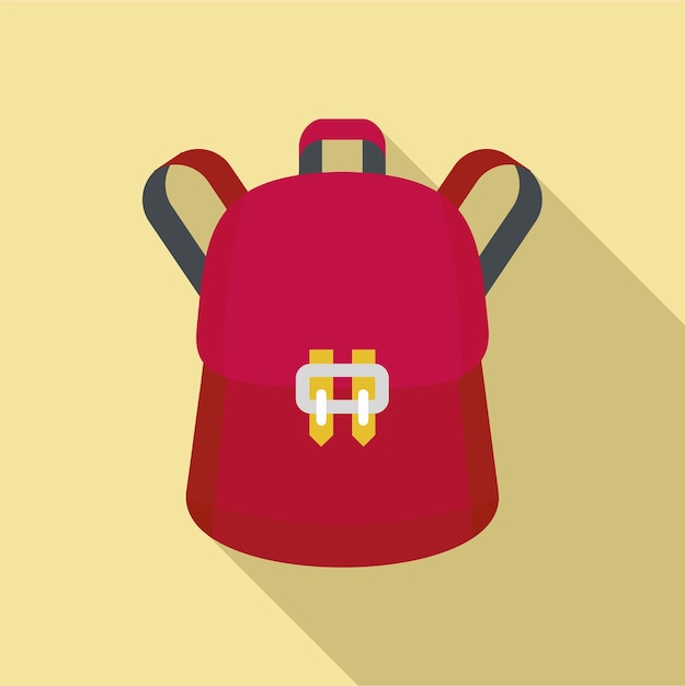 Trendy backpack icon Flat illustration of trendy backpack vector icon for web design