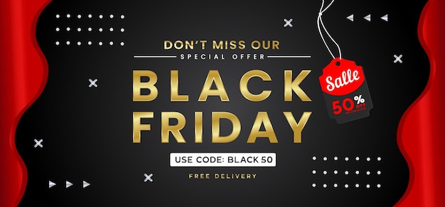 Trendy black friday sticker with drak background vector