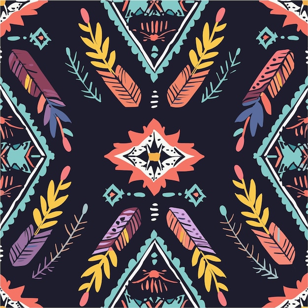 Vector trendy boho pattern