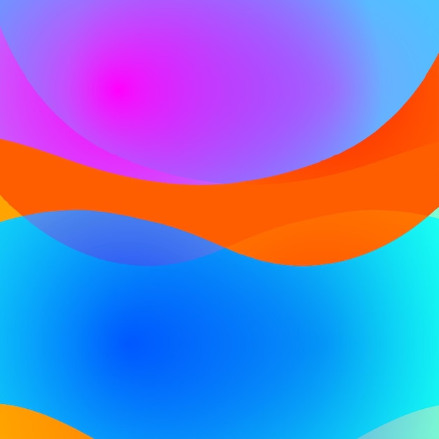 Trendy bright colorful background with wavy lines