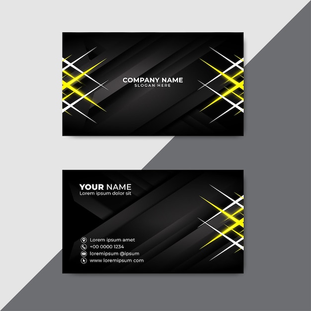 Trendy Business Card Design template Elegant Business Card Vector