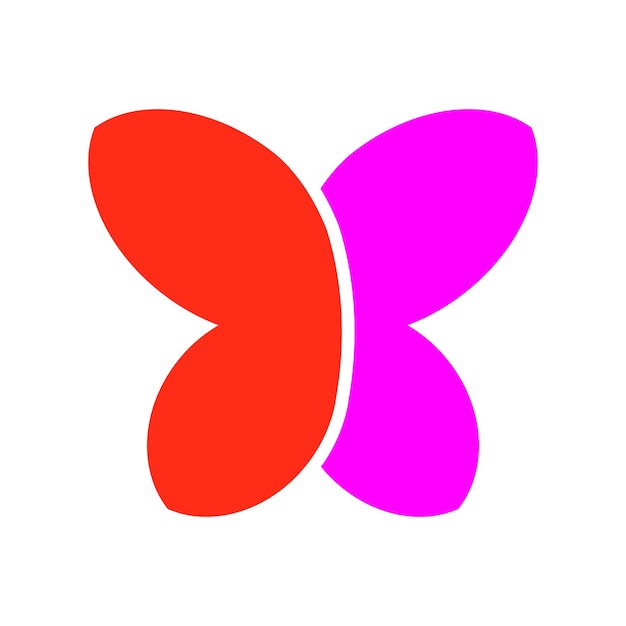 Trendy butterfly logo design vector template