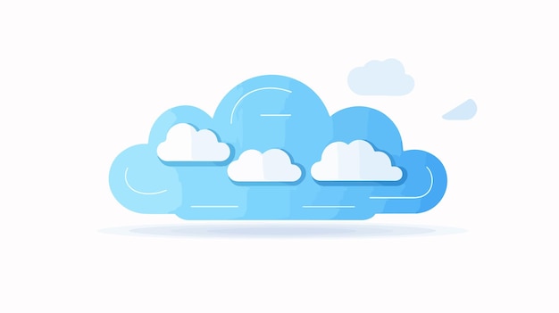 Trendy Cloud Thin Icon for Download and Upload Concept