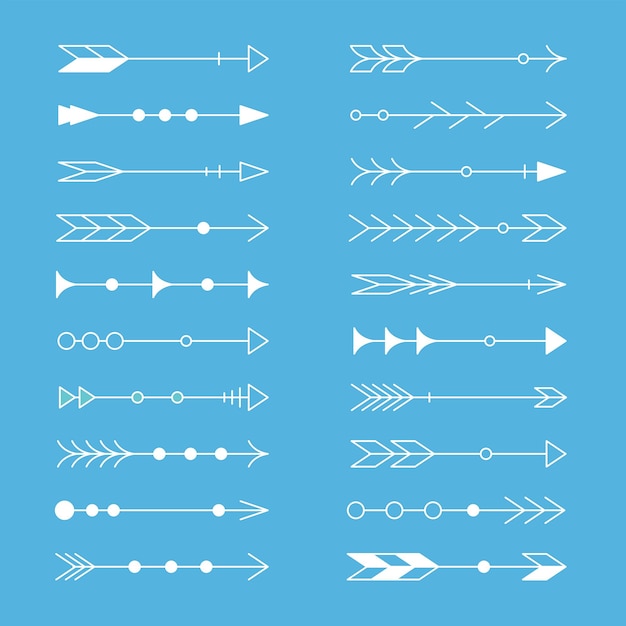 Trendy collection of arrows and text dividers