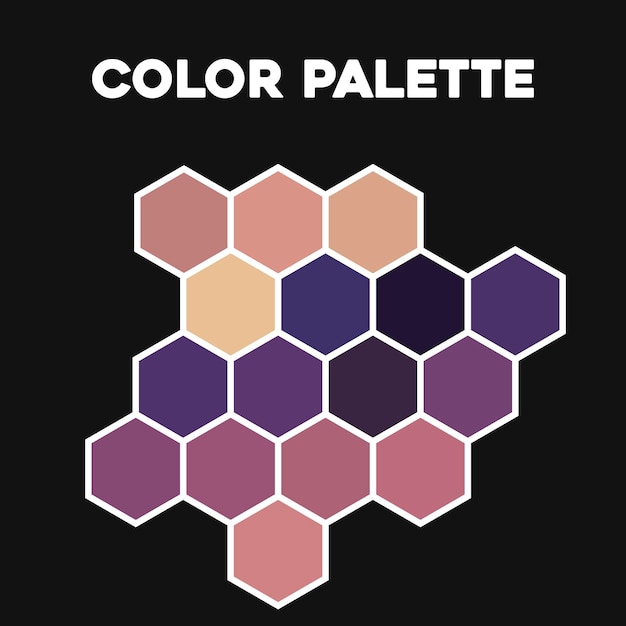 Trendy color palette. Trendy color combinations. Vector