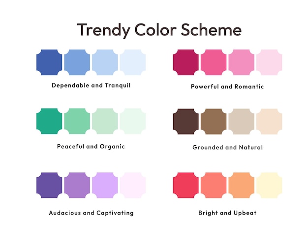 Vector trendy color scheme