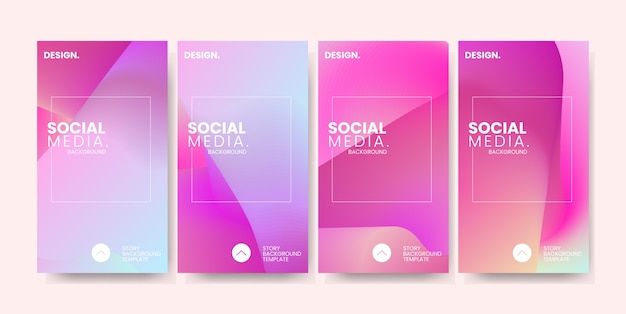 Trendy colorful gradient for social media story template background