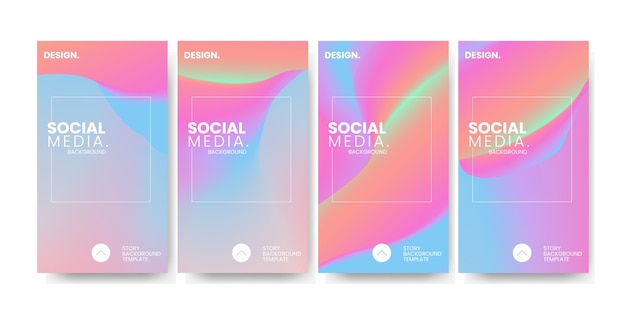 Trendy colorful gradient for social media story template background