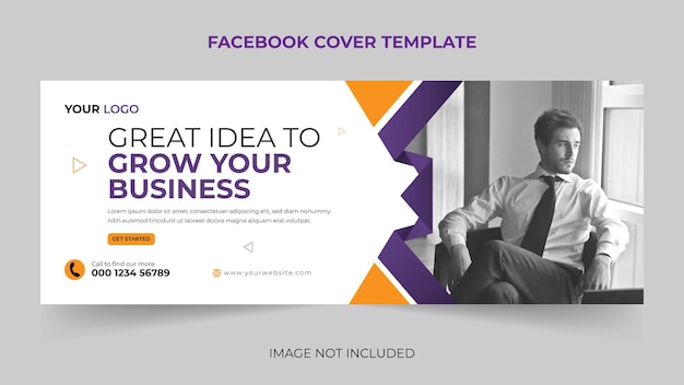 Trendy corporate Digital marketing facebook cover social media banner template Premium Vector