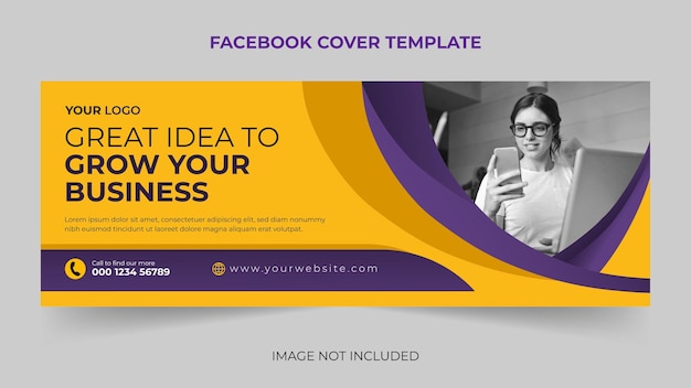 Trendy corporate Digital marketing facebook cover social media banner template Premium Vector