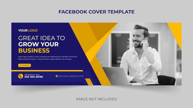 Trendy corporate Digital marketing facebook cover social media banner template Premium Vector