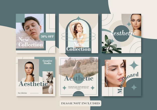 Trendy editable Instagram feed templates for fashion sale Editable Post Template Social Media Banners for Digital Marketing