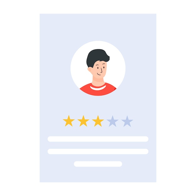 Trendy flat icon design of ratings 