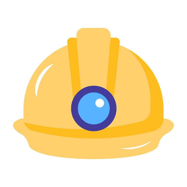 Trendy flat icon of hard hat