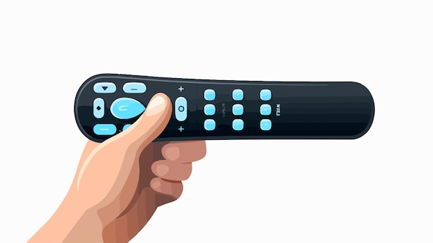 Vector trendy flat remote control in hand icon vector