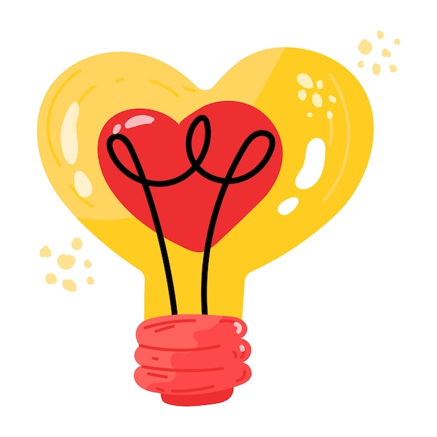 A trendy flat sticker icon of romantic idea