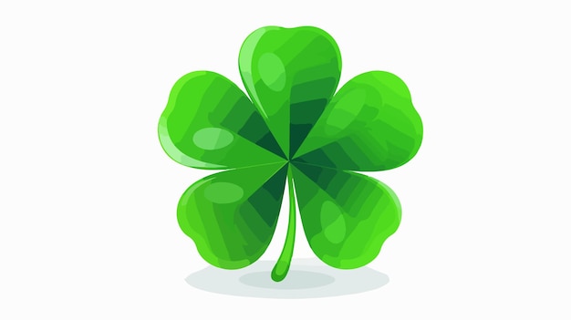 Vector trendy flat style clover leaf icon isolated