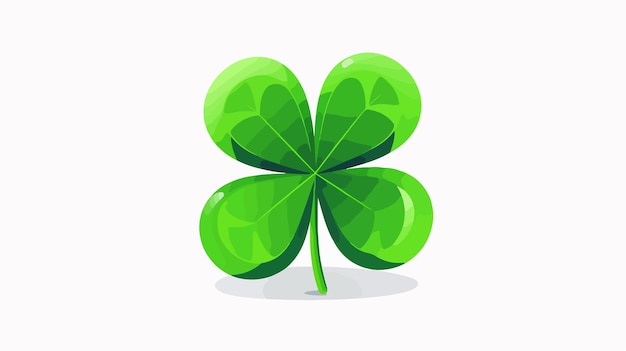 Vector trendy flat style clover leaf icon isolated