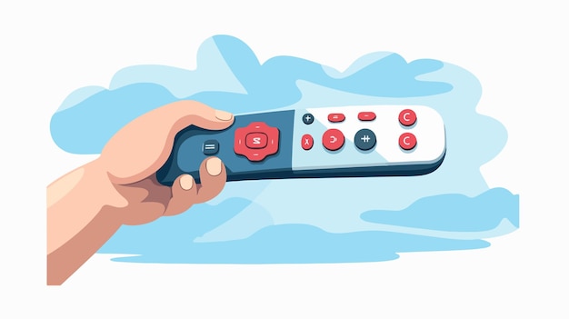 Trendy Flat Style Hand Remote Control Icon