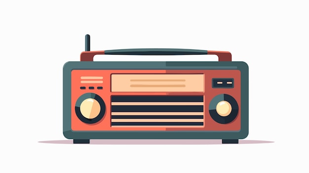 Trendy Flat Style Isolated Radio Icon on White Background