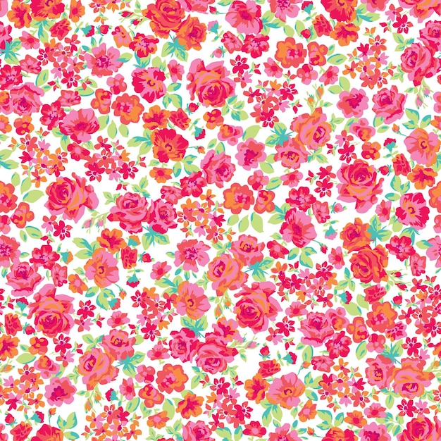 Trendy floral design, floral seamless pattern for fashion, wallpapers, print. Liberty style.