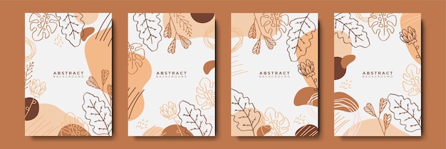 Trendy geometric forms textures strokes abstract and floral decor elements Vector design templates for wedding invitation and frames social media stories wallpaper luxury stationery