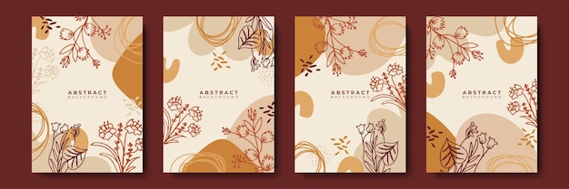 Trendy geometric forms textures strokes abstract and floral decor elements Vector design templates for wedding invitation and frames social media stories wallpaper luxury stationery