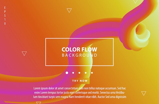 Trendy gradient colors with abstract fluid shapes