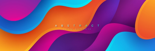 Trendy gradient vector background Abstract background with wavy shape and colorful gradient