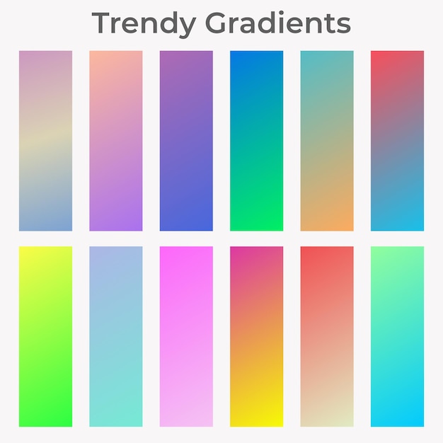 Trendy gradients Free Vector