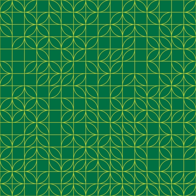 Trendy greenery design seamless pattern. Geometric shapes in Bauhaus ornament