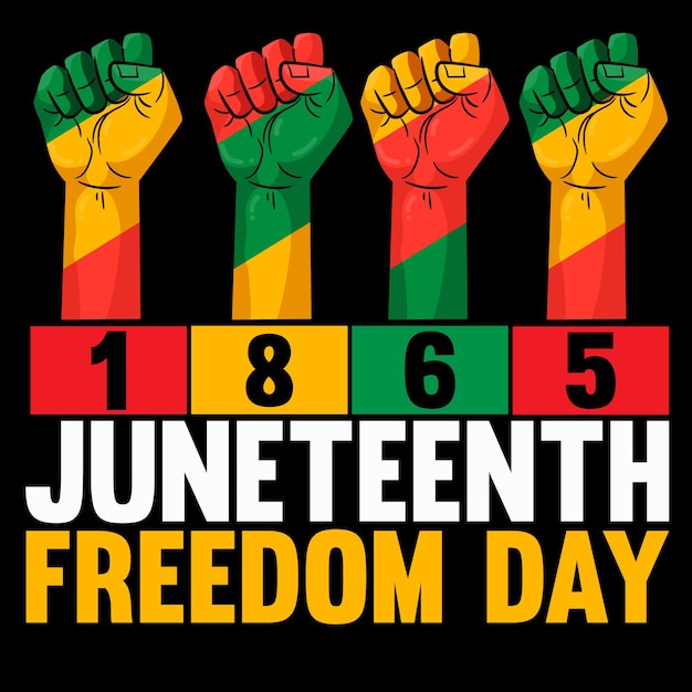 Vector trendy juneteenth t shirt design