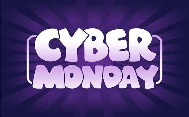 Trendy lettering for Cyber Monday for banner, social media, and shop advertising