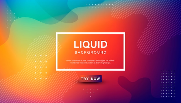 Trendy liquid color background