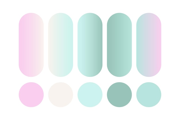 Trendy pastel Gradient set. Set of colors. Pastel colors palette.