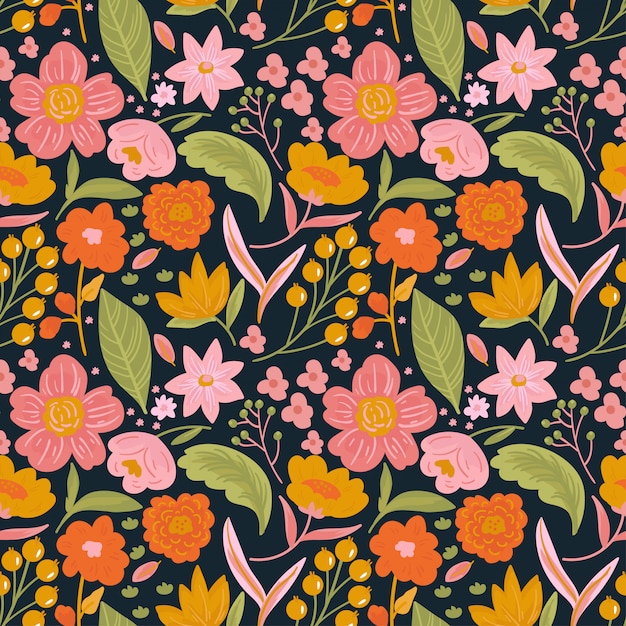 Trendy seamless floral ditsy pattern.